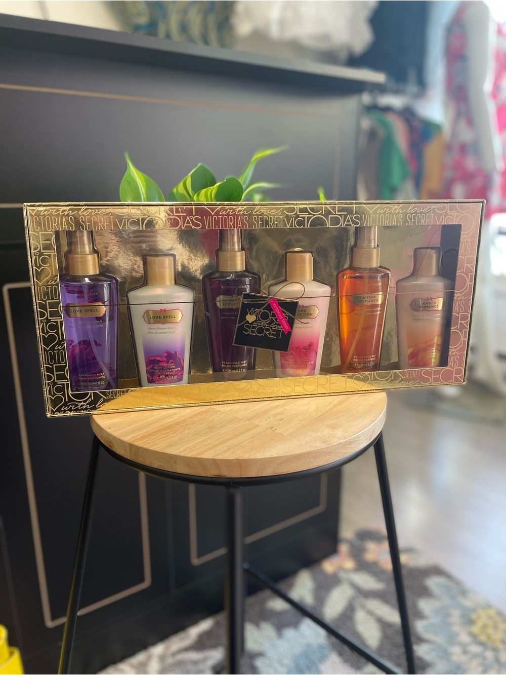 Victoria's Secret Bath & Body Set - Purple, Pink & Gold Bottles